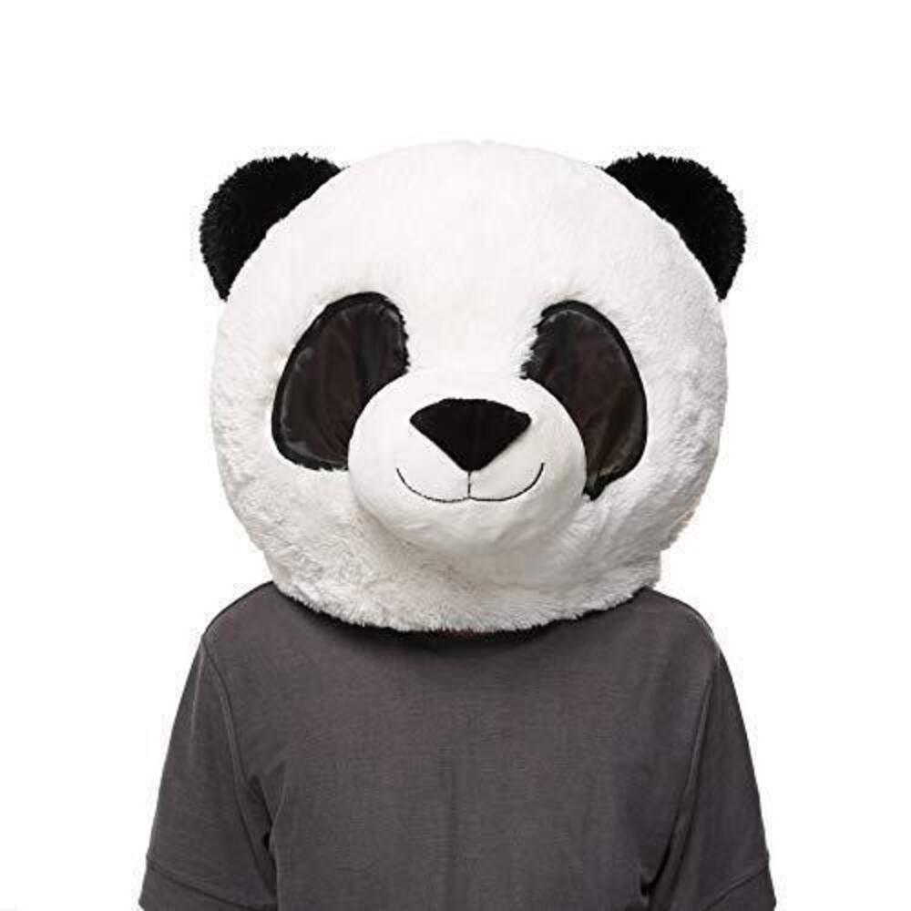 6631 Plush Halloween Panda Head Mask Mascot Costume